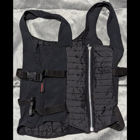 Vintage Omen Padded Vest Top Black Y2K - Picture 3 of 7